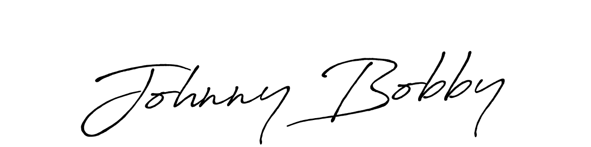 Use a signature maker to create a handwritten signature online. With this signature software, you can design (Antro_Vectra_Bolder) your own signature for name Johnny Bobby. Johnny Bobby signature style 7 images and pictures png