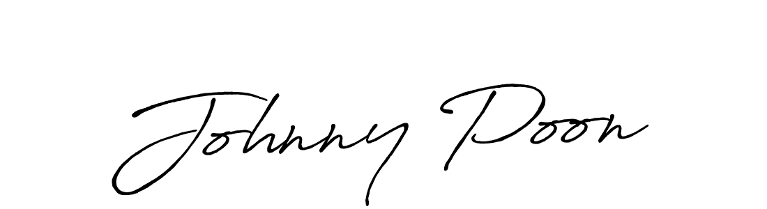 Make a beautiful signature design for name Johnny Poon. With this signature (Antro_Vectra_Bolder) style, you can create a handwritten signature for free. Johnny Poon signature style 7 images and pictures png