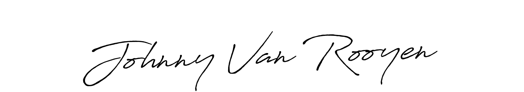 Make a beautiful signature design for name Johnny Van Rooyen. With this signature (Antro_Vectra_Bolder) style, you can create a handwritten signature for free. Johnny Van Rooyen signature style 7 images and pictures png