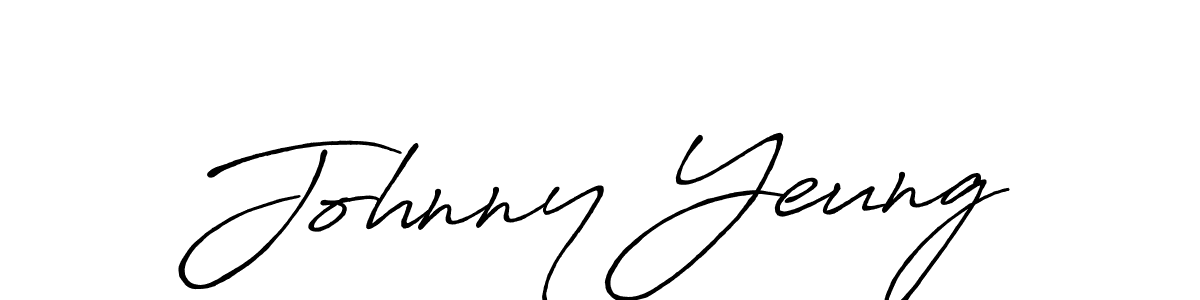 Use a signature maker to create a handwritten signature online. With this signature software, you can design (Antro_Vectra_Bolder) your own signature for name Johnny Yeung. Johnny Yeung signature style 7 images and pictures png