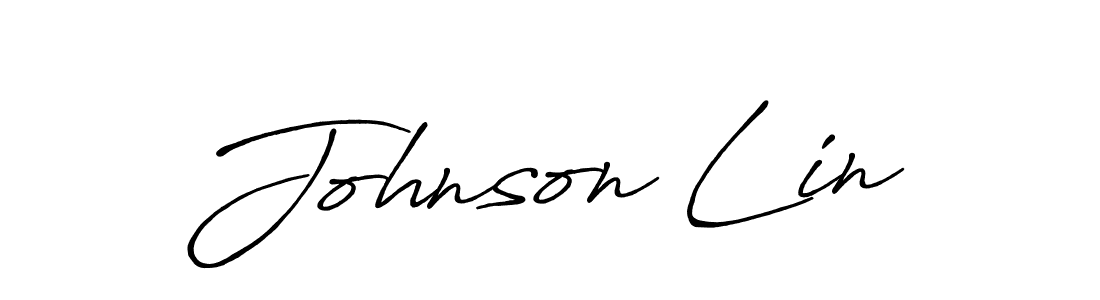 Make a beautiful signature design for name Johnson Lin. With this signature (Antro_Vectra_Bolder) style, you can create a handwritten signature for free. Johnson Lin signature style 7 images and pictures png