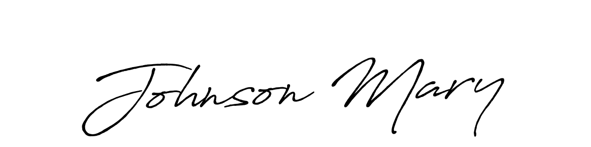 How to make Johnson Mary name signature. Use Antro_Vectra_Bolder style for creating short signs online. This is the latest handwritten sign. Johnson Mary signature style 7 images and pictures png