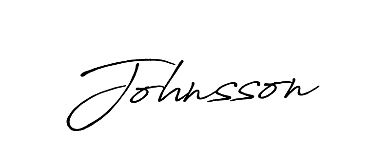 Make a beautiful signature design for name Johnsson. With this signature (Antro_Vectra_Bolder) style, you can create a handwritten signature for free. Johnsson signature style 7 images and pictures png