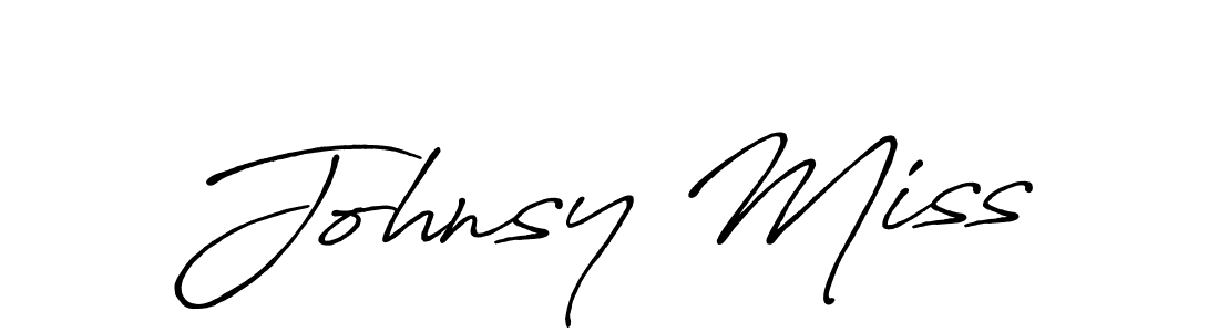 Make a beautiful signature design for name Johnsy Miss. With this signature (Antro_Vectra_Bolder) style, you can create a handwritten signature for free. Johnsy Miss signature style 7 images and pictures png