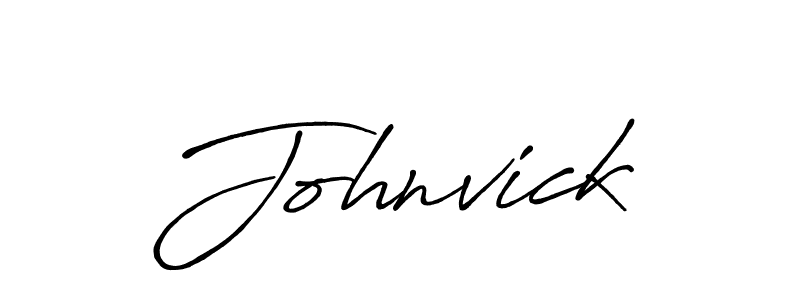 Design your own signature with our free online signature maker. With this signature software, you can create a handwritten (Antro_Vectra_Bolder) signature for name Johnvick. Johnvick signature style 7 images and pictures png