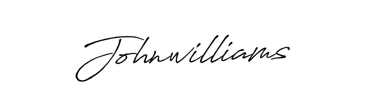 How to make Johnwilliams name signature. Use Antro_Vectra_Bolder style for creating short signs online. This is the latest handwritten sign. Johnwilliams signature style 7 images and pictures png