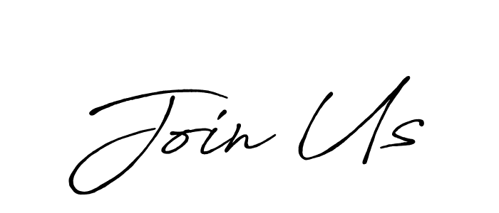 Design your own signature with our free online signature maker. With this signature software, you can create a handwritten (Antro_Vectra_Bolder) signature for name Join Us. Join Us signature style 7 images and pictures png
