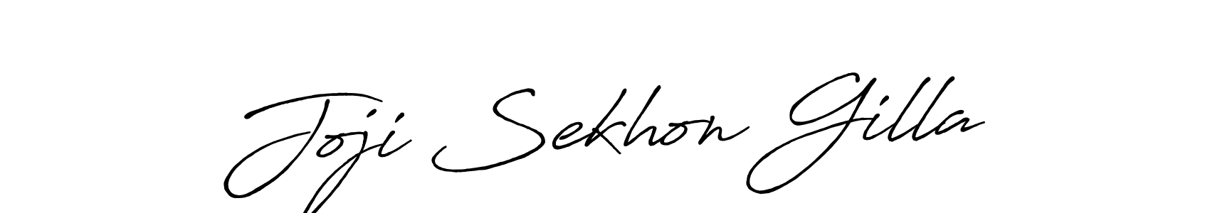 The best way (Antro_Vectra_Bolder) to make a short signature is to pick only two or three words in your name. The name Joji Sekhon Gilla include a total of six letters. For converting this name. Joji Sekhon Gilla signature style 7 images and pictures png