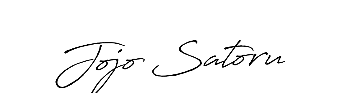 How to make Jojo Satoru name signature. Use Antro_Vectra_Bolder style for creating short signs online. This is the latest handwritten sign. Jojo Satoru signature style 7 images and pictures png