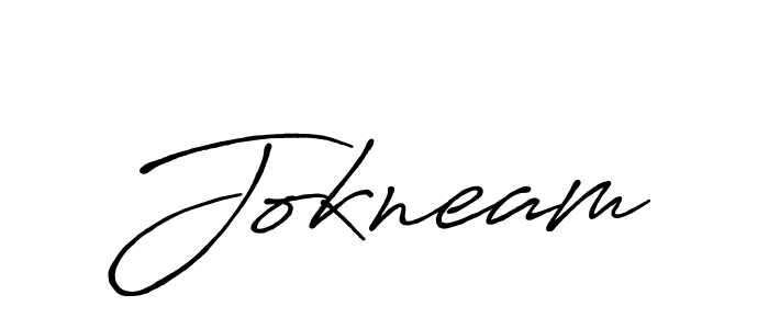How to make Jokneam signature? Antro_Vectra_Bolder is a professional autograph style. Create handwritten signature for Jokneam name. Jokneam signature style 7 images and pictures png