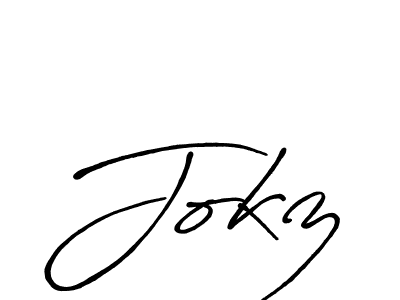 Design your own signature with our free online signature maker. With this signature software, you can create a handwritten (Antro_Vectra_Bolder) signature for name Jokz. Jokz signature style 7 images and pictures png