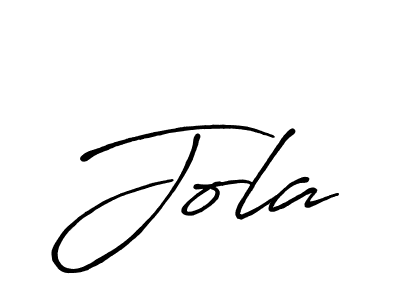 Use a signature maker to create a handwritten signature online. With this signature software, you can design (Antro_Vectra_Bolder) your own signature for name Jola. Jola signature style 7 images and pictures png