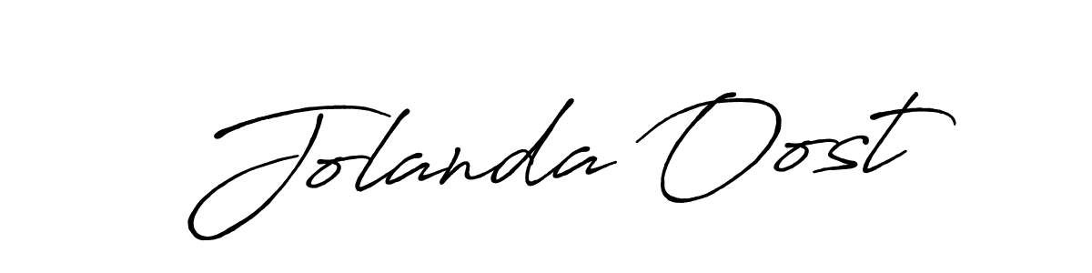 Use a signature maker to create a handwritten signature online. With this signature software, you can design (Antro_Vectra_Bolder) your own signature for name Jolanda Oost. Jolanda Oost signature style 7 images and pictures png