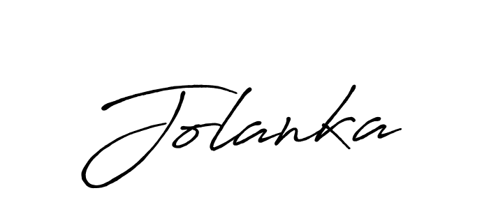 Jolanka stylish signature style. Best Handwritten Sign (Antro_Vectra_Bolder) for my name. Handwritten Signature Collection Ideas for my name Jolanka. Jolanka signature style 7 images and pictures png