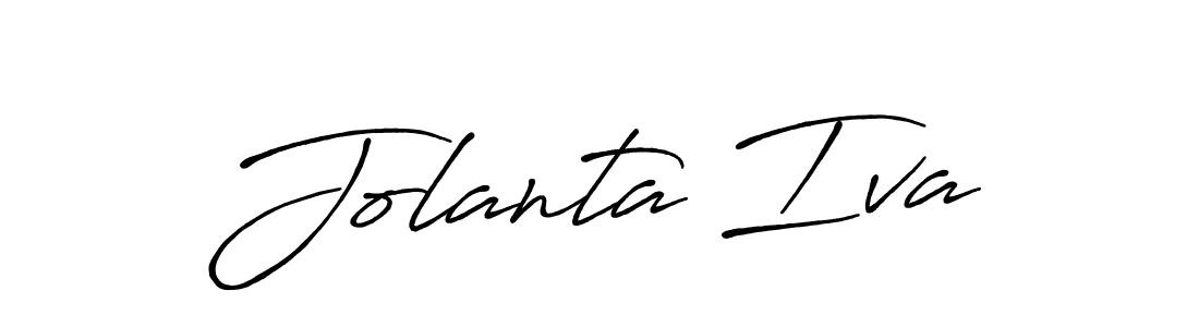 Also You can easily find your signature by using the search form. We will create Jolanta Iva name handwritten signature images for you free of cost using Antro_Vectra_Bolder sign style. Jolanta Iva signature style 7 images and pictures png