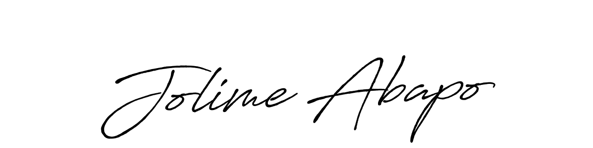 How to make Jolime Abapo signature? Antro_Vectra_Bolder is a professional autograph style. Create handwritten signature for Jolime Abapo name. Jolime Abapo signature style 7 images and pictures png