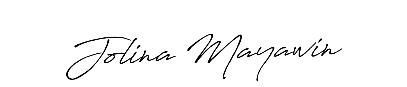 How to make Jolina Mayawin signature? Antro_Vectra_Bolder is a professional autograph style. Create handwritten signature for Jolina Mayawin name. Jolina Mayawin signature style 7 images and pictures png