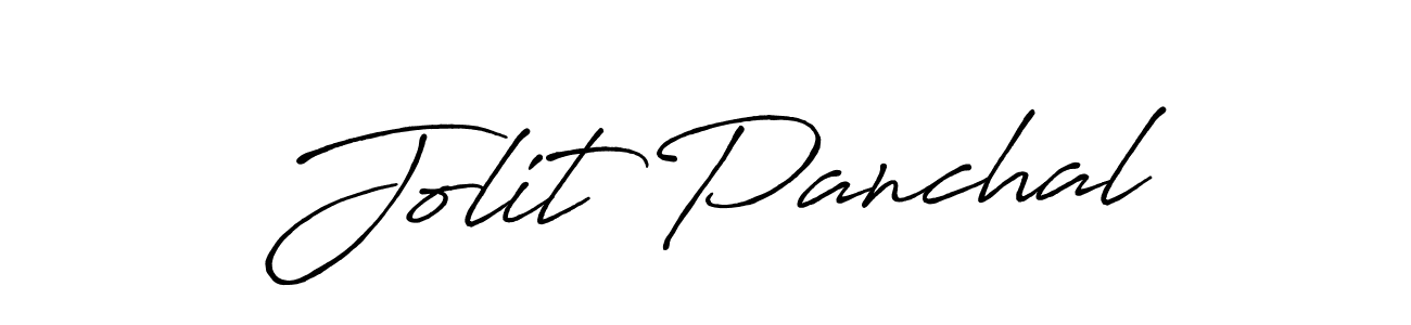 Use a signature maker to create a handwritten signature online. With this signature software, you can design (Antro_Vectra_Bolder) your own signature for name Jolit Panchal. Jolit Panchal signature style 7 images and pictures png