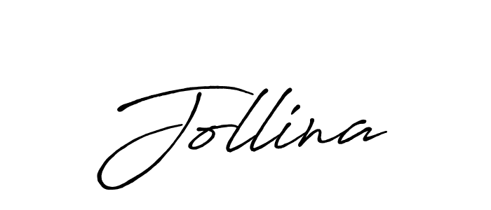 Jollina stylish signature style. Best Handwritten Sign (Antro_Vectra_Bolder) for my name. Handwritten Signature Collection Ideas for my name Jollina. Jollina signature style 7 images and pictures png