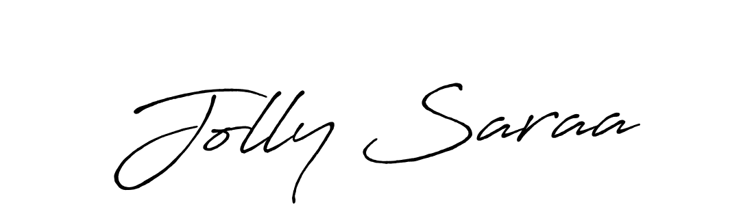 Also You can easily find your signature by using the search form. We will create Jolly Saraa name handwritten signature images for you free of cost using Antro_Vectra_Bolder sign style. Jolly Saraa signature style 7 images and pictures png
