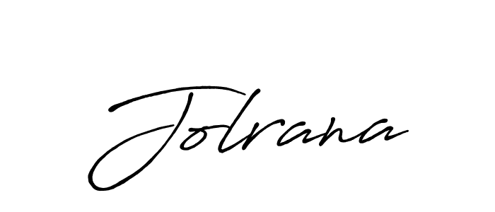 The best way (Antro_Vectra_Bolder) to make a short signature is to pick only two or three words in your name. The name Jolrana include a total of six letters. For converting this name. Jolrana signature style 7 images and pictures png