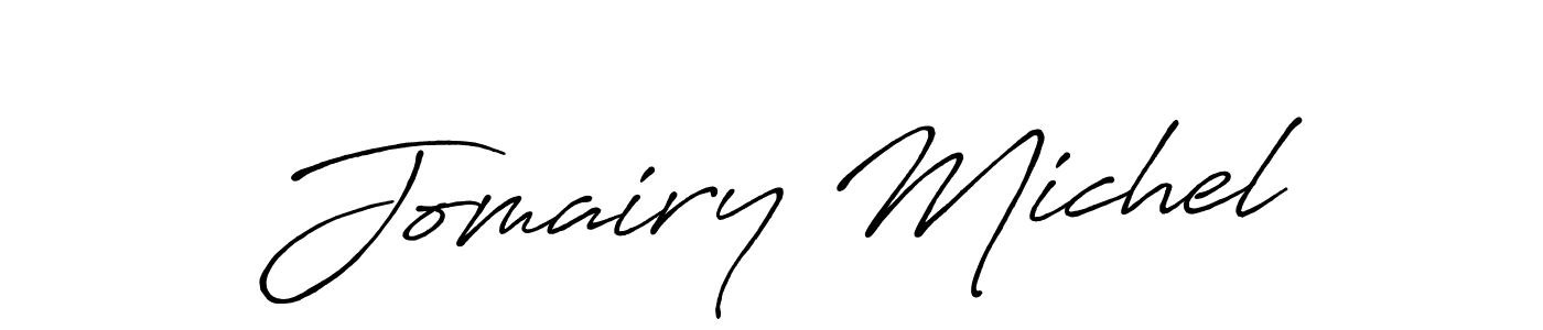 How to make Jomairy Michel signature? Antro_Vectra_Bolder is a professional autograph style. Create handwritten signature for Jomairy Michel name. Jomairy Michel signature style 7 images and pictures png