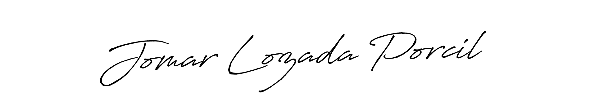 Use a signature maker to create a handwritten signature online. With this signature software, you can design (Antro_Vectra_Bolder) your own signature for name Jomar Lozada Porcil. Jomar Lozada Porcil signature style 7 images and pictures png