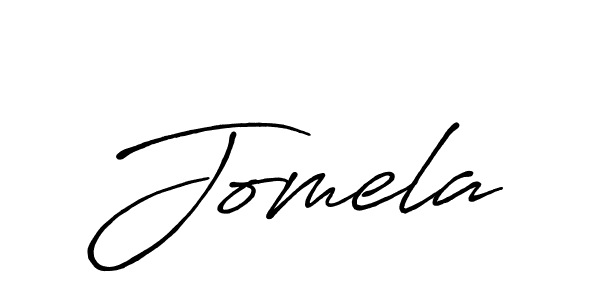 How to make Jomela name signature. Use Antro_Vectra_Bolder style for creating short signs online. This is the latest handwritten sign. Jomela signature style 7 images and pictures png