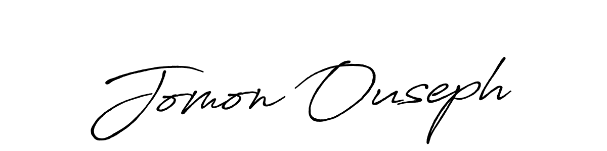 Make a beautiful signature design for name Jomon Ouseph. With this signature (Antro_Vectra_Bolder) style, you can create a handwritten signature for free. Jomon Ouseph signature style 7 images and pictures png