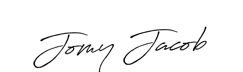Jomy Jacob stylish signature style. Best Handwritten Sign (Antro_Vectra_Bolder) for my name. Handwritten Signature Collection Ideas for my name Jomy Jacob. Jomy Jacob signature style 7 images and pictures png