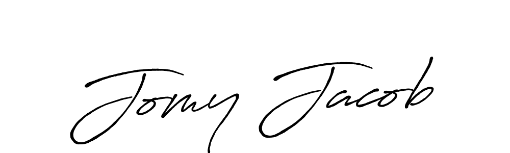 Design your own signature with our free online signature maker. With this signature software, you can create a handwritten (Antro_Vectra_Bolder) signature for name Jomy Jacob. Jomy Jacob signature style 7 images and pictures png