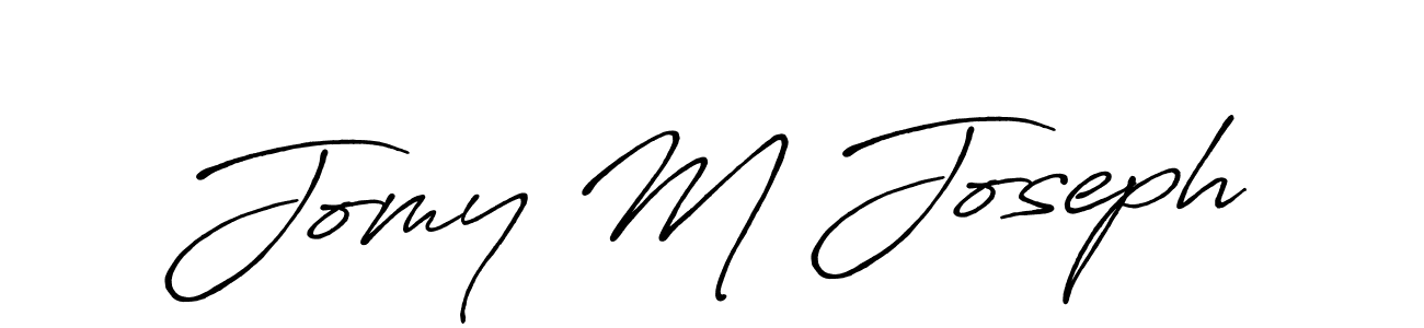 Design your own signature with our free online signature maker. With this signature software, you can create a handwritten (Antro_Vectra_Bolder) signature for name Jomy M Joseph. Jomy M Joseph signature style 7 images and pictures png