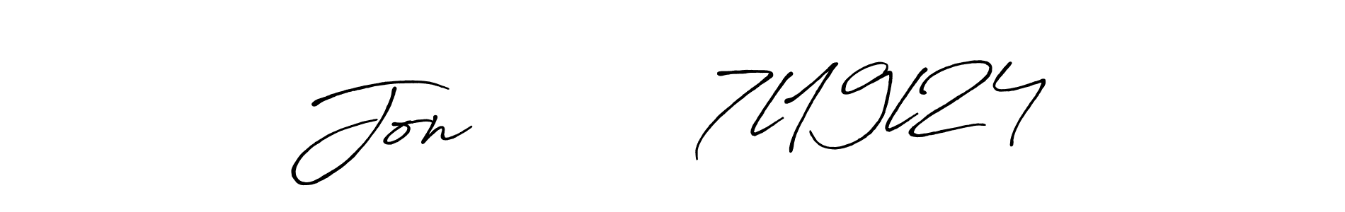 Similarly Antro_Vectra_Bolder is the best handwritten signature design. Signature creator online .You can use it as an online autograph creator for name Jon         7l19l24. Jon         7l19l24 signature style 7 images and pictures png