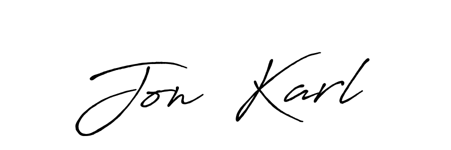 Make a beautiful signature design for name Jon  Karl. With this signature (Antro_Vectra_Bolder) style, you can create a handwritten signature for free. Jon  Karl signature style 7 images and pictures png