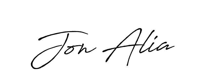 Design your own signature with our free online signature maker. With this signature software, you can create a handwritten (Antro_Vectra_Bolder) signature for name Jon Alia. Jon Alia signature style 7 images and pictures png
