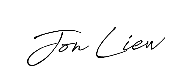 Jon Liew stylish signature style. Best Handwritten Sign (Antro_Vectra_Bolder) for my name. Handwritten Signature Collection Ideas for my name Jon Liew. Jon Liew signature style 7 images and pictures png