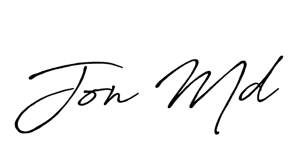 The best way (Antro_Vectra_Bolder) to make a short signature is to pick only two or three words in your name. The name Jon Md include a total of six letters. For converting this name. Jon Md signature style 7 images and pictures png