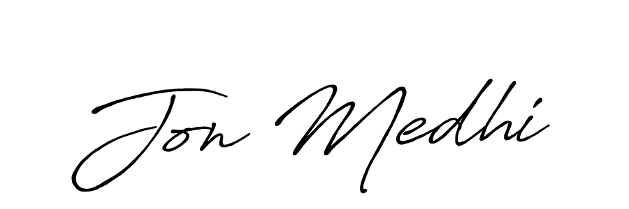 Design your own signature with our free online signature maker. With this signature software, you can create a handwritten (Antro_Vectra_Bolder) signature for name Jon Medhi. Jon Medhi signature style 7 images and pictures png