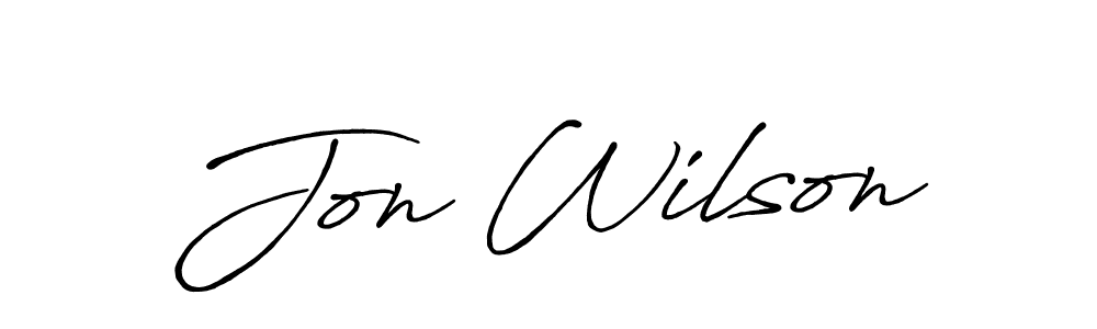 Jon Wilson stylish signature style. Best Handwritten Sign (Antro_Vectra_Bolder) for my name. Handwritten Signature Collection Ideas for my name Jon Wilson. Jon Wilson signature style 7 images and pictures png