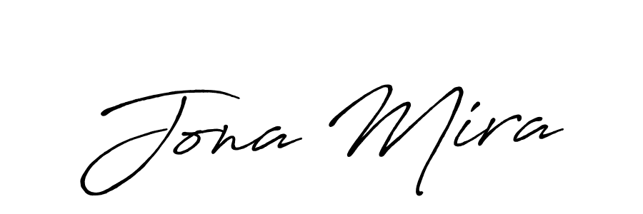 Make a beautiful signature design for name Jona Mira. With this signature (Antro_Vectra_Bolder) style, you can create a handwritten signature for free. Jona Mira signature style 7 images and pictures png