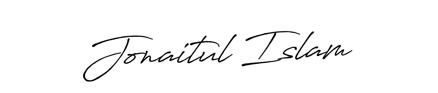 Design your own signature with our free online signature maker. With this signature software, you can create a handwritten (Antro_Vectra_Bolder) signature for name Jonaitul Islam. Jonaitul Islam signature style 7 images and pictures png