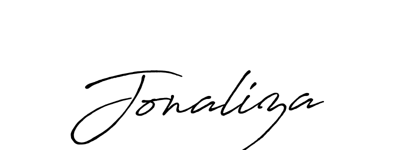 How to make Jonaliza signature? Antro_Vectra_Bolder is a professional autograph style. Create handwritten signature for Jonaliza name. Jonaliza signature style 7 images and pictures png