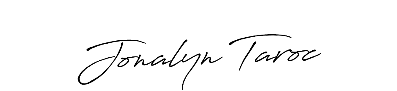 Antro_Vectra_Bolder is a professional signature style that is perfect for those who want to add a touch of class to their signature. It is also a great choice for those who want to make their signature more unique. Get Jonalyn Taroc name to fancy signature for free. Jonalyn Taroc signature style 7 images and pictures png