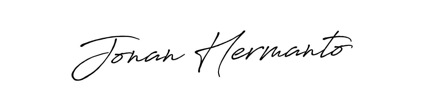 Create a beautiful signature design for name Jonan Hermanto. With this signature (Antro_Vectra_Bolder) fonts, you can make a handwritten signature for free. Jonan Hermanto signature style 7 images and pictures png