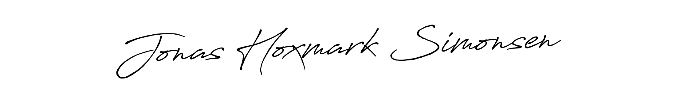 You should practise on your own different ways (Antro_Vectra_Bolder) to write your name (Jonas Hoxmark Simonsen) in signature. don't let someone else do it for you. Jonas Hoxmark Simonsen signature style 7 images and pictures png