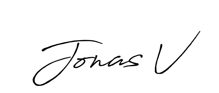 The best way (Antro_Vectra_Bolder) to make a short signature is to pick only two or three words in your name. The name Jonas V include a total of six letters. For converting this name. Jonas V signature style 7 images and pictures png