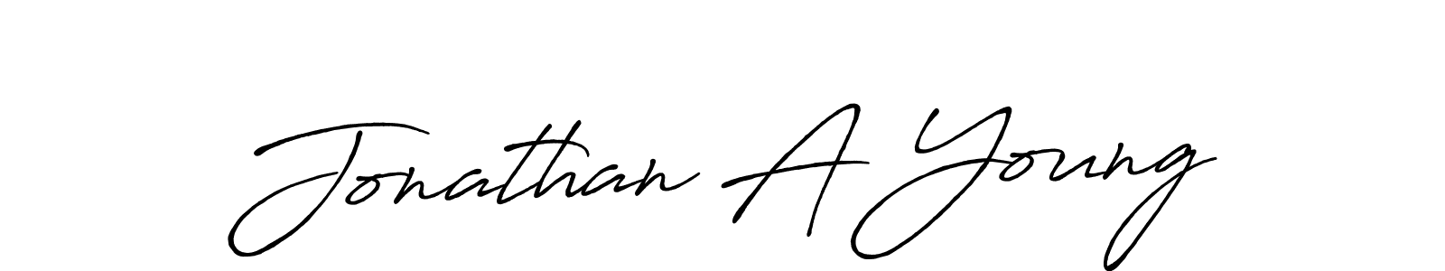 How to make Jonathan A Young name signature. Use Antro_Vectra_Bolder style for creating short signs online. This is the latest handwritten sign. Jonathan A Young signature style 7 images and pictures png