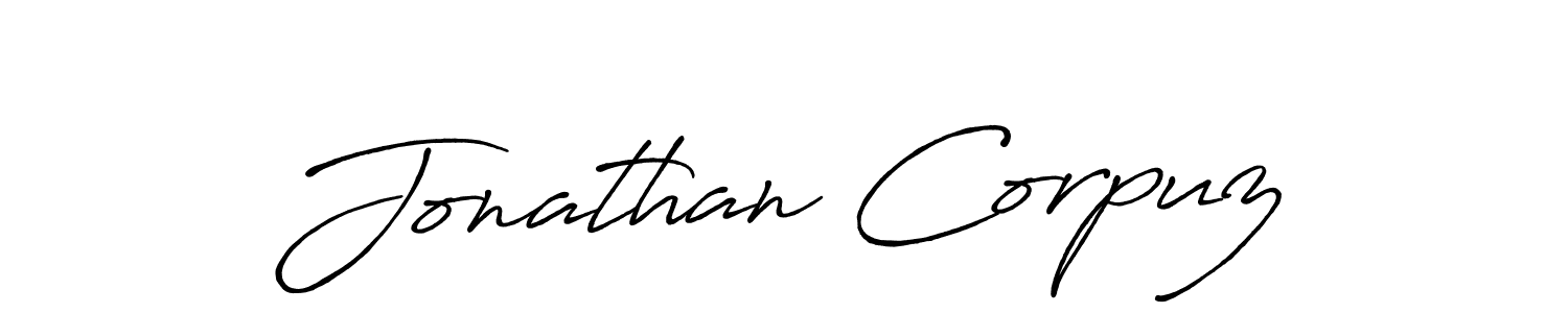 Create a beautiful signature design for name Jonathan Corpuz. With this signature (Antro_Vectra_Bolder) fonts, you can make a handwritten signature for free. Jonathan Corpuz signature style 7 images and pictures png