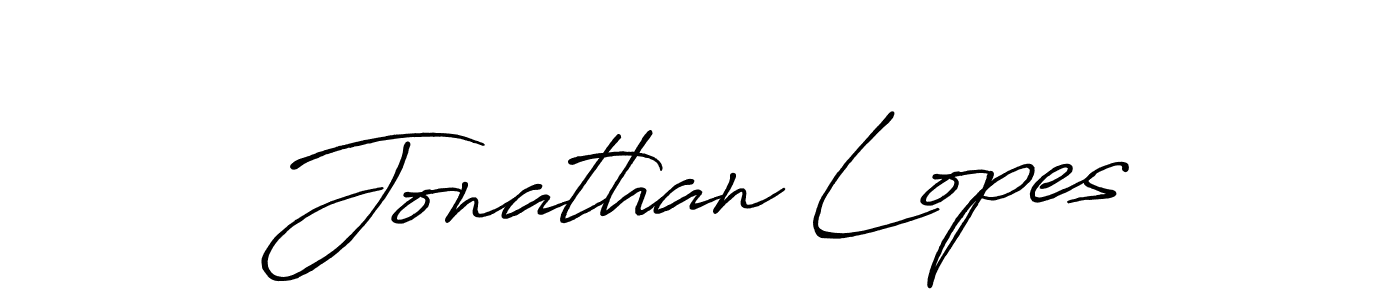 Make a beautiful signature design for name Jonathan Lopes. With this signature (Antro_Vectra_Bolder) style, you can create a handwritten signature for free. Jonathan Lopes signature style 7 images and pictures png