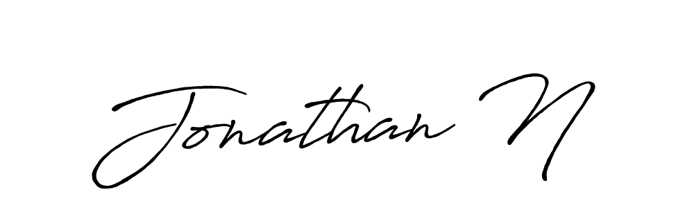 How to make Jonathan N signature? Antro_Vectra_Bolder is a professional autograph style. Create handwritten signature for Jonathan N name. Jonathan N signature style 7 images and pictures png